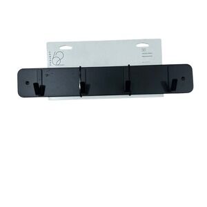 Project 62 Matte Black 18 Inch Hook Rail 4 Hooks Wall Mount New